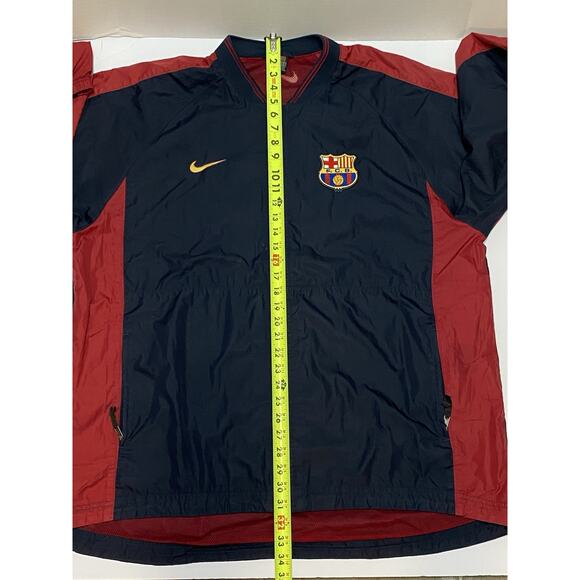 Vintage Barcelona Spain Training Top Jacket Raincoat Coat 1990's Nike Size XL - Picture 6 of 8